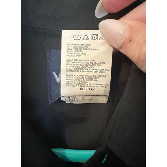 NWOT Wrangler Sport Western Snap Long Sleeve Button Down Shirt - Size S 71105BK - Picture 4 of 6